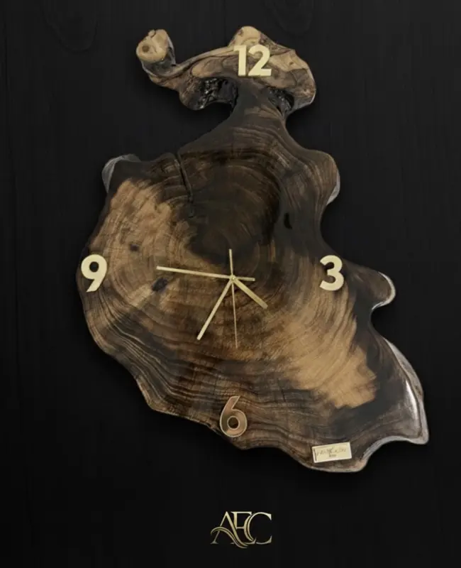 Rustic Forest Clock — Carved Root Design - Image 2