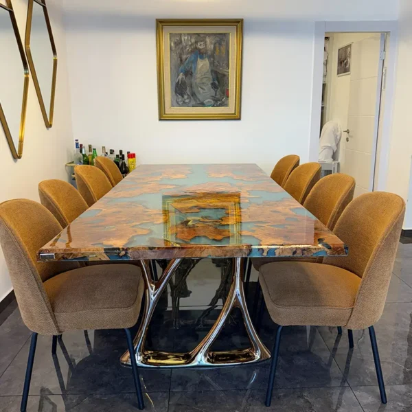 Aurora — Artistic Color Epoxy Dining Table