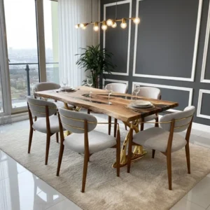 Classic Elite — Natural Wood with Y-Shape chrome Legs