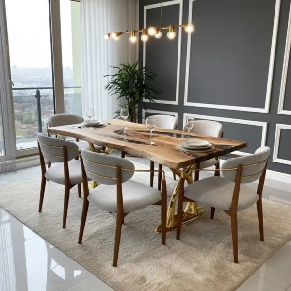 Classic Elite — Natural Wood with Y-Shape chrome Legs