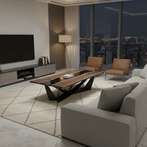 Urban Elegance Walnut Coffee Table